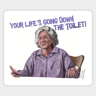 Moonstruck: Down the Toilet! Magnet